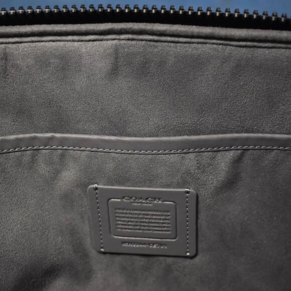 Coach Signature CE701 Triple Zip Portfolio | NWOT | Grey/Black/Denim - Picture 5 of 7